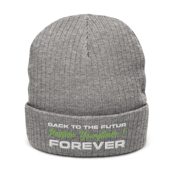 Bonnet en tricot côtelé BACK TO THE FUTUR, passion youngtimer, FOREVER