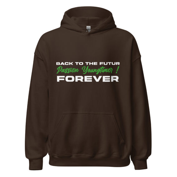 Sweat à capuche Back to the futur, passion youngtimer, forever