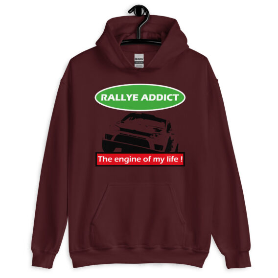 Sweat à capuche RALLYE ADDICT The engine of my life !