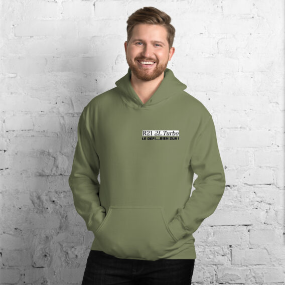 Sweat à capuche R21 Turbo "Le défi... bien zûr !" :